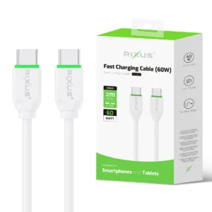 Rixus RX2016 Data Sync And Fast Charge Cable USB-C to USB-C 2m - Image 3