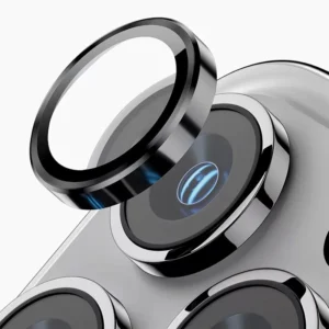 Rixus Metal Shield Camera Tempered Glass For Apple iPhone 17 Pro, 17 Pro Max Silver - Image 2