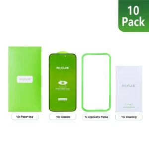 Rixus Privacy Full Curved Edge Tempered Glass For Apple iPhone 17 Pro Max (10-Pack) - Image 3