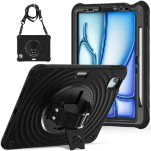 Rixus RXTC08 Anti Shock Case For Apple iPad Air 11 inch (2024, 2025, 2026), Air 4 10.9 inch (2020), Air 5 10.9 inch (2022), Pro 11 inch (2018, 2020, 2021, 2022) Black - Image 2