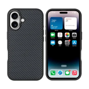 Rixus Mag Carbon With MagSafe Compatible For Apple iPhone 16 Plus Titanium Black - Image 3